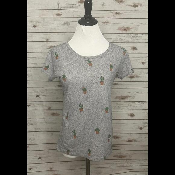 J. Crew casual cotton cactus t-shirt Size Small - Picture 1 of 3
